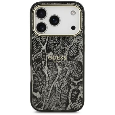 3. Guess Python Pattern MagSafe Hülle für iPhone 17 Pro / 18 Pro – schwarz