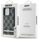 8. DKNY Schutzhülle mit Karomuster und bedruckten Streifen für iPhone 16 Pro Max, Schwarz