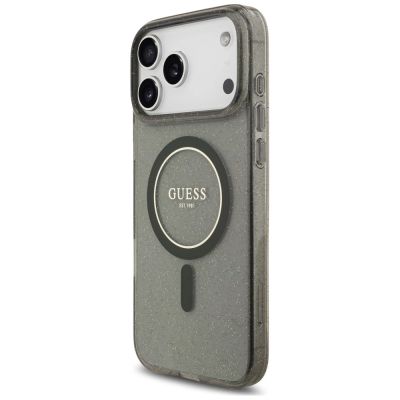 3. Guess IML Glitter Pearl Strap MagSafe Hülle für iPhone 18 Pro / 17 Pro – schwarz