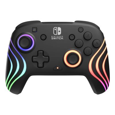 PDP Afterglow Wave Black USB-Gamepad (Analog/Digital) für Nintendo Switch, Nintendo Switch Lite und Nintendo Switch OLED