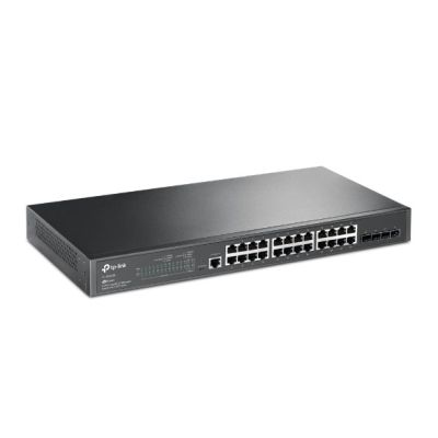 3. TP-Link JetStream TL-SG3428 Managed Network Switch L2/L3 Gigabit Ethernet (10/100/1000) 1HE Schwarz