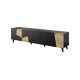 3. ETNA TV-Schrank 200x42x52 schwarz matt + Eichenholz