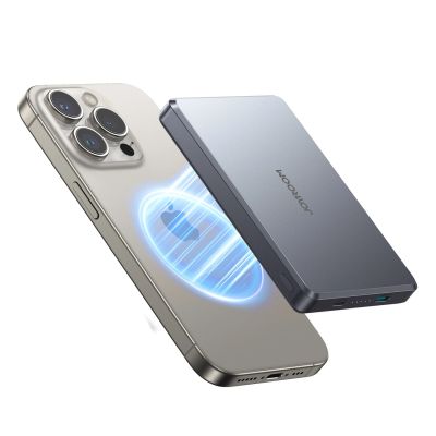 Joyroom JR-PBM08 Pro Powerbank 22,5 W 10000 mAh mit kabelloser Ladefunktion und 2x USB-C-Anschlüssen – Grau