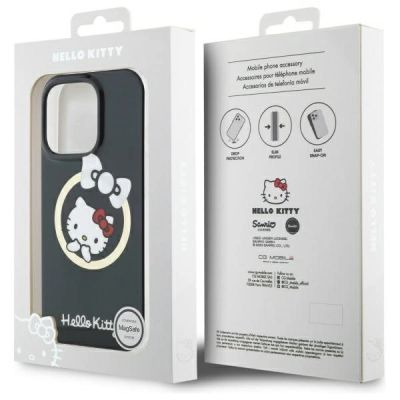 8. Hello Kitty IML Fun Bow Magsafe Hülle für iPhone 16 Pro Max – Schwarz