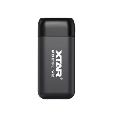 6. XTAR Ladegerät mit Powerbank-Funktion für zylindrische Li-Ionen-Akkus 18650/20700/21700, schwarz – 2 Kanäle PB2SLV2