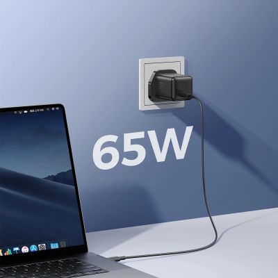 4. Joyroom JR-TCG18 65W Wandladegerät 1 x USB-C (UK-Stecker) - Schwarz