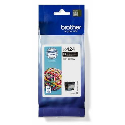 Brother LC424BK Tintenpatrone, 1 Stück, Original Schwarz