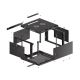 8. Lanberg WF01-6606-00B 6U Rack-Wandschrank Schwarz