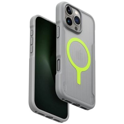 Uniq Combat Active Magclick Ladehülle für iPhone 16 Pro Max - Grau