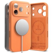 Ringke Silikon Magnetische MagSafe Hülle für iPhone 17 Pro - Orange