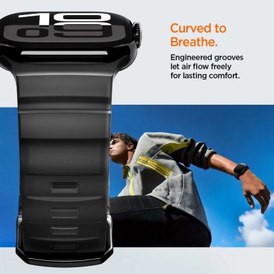 14. Spigen WBS2 Armband für Apple Watch 44 / 45 / 46 / 49 mm - Schwarz