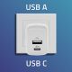 2. QOLTEC Ladegerät 45W GAN | 5-20V | 1,5-3A | 1x USB-C PD | 1x USB QC 3.0 | Weiß