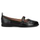 2. Schwarze Damen-Ballerinas aus Leder mit Gürtel, Filippo DP7742