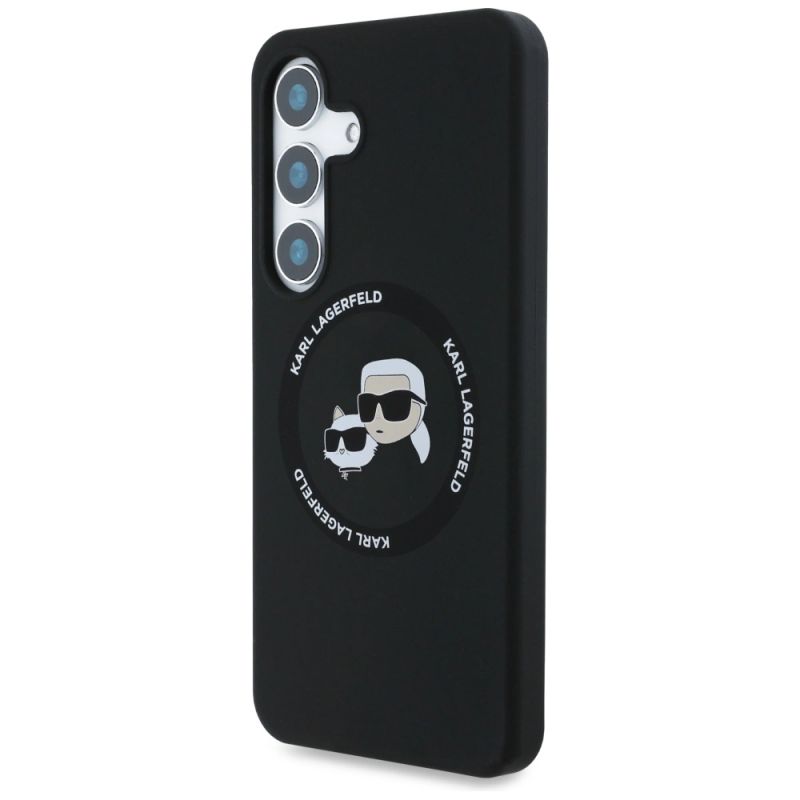 2. Karl Lagerfeld Silikon Double Heads And Circle MagSafe Samsung Galaxy S25 Plus Hülle schwarz