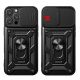 9. Hybrid Armor Camshield iPhone 16 Pro gepanzerte Hülle mit Kameraabdeckung und Ständer – Schwarz
