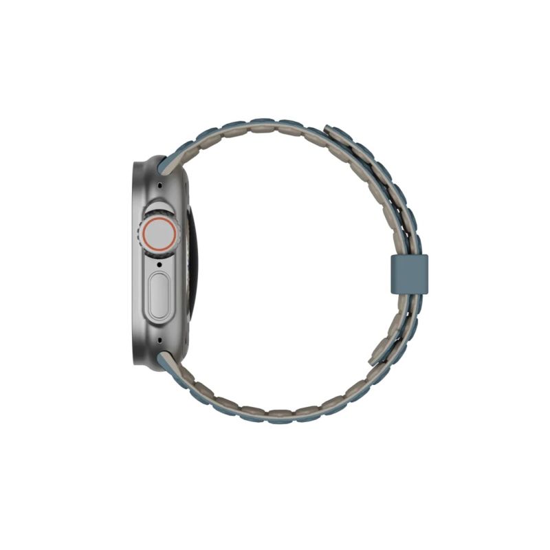 6. UAG Pathfinder - Silikon-Doppelseiten-Magnetarmband für Apple Watch Serie: 1-3, 42 mm / Serie 4-6 & SE 1-2, 44 mm / Serie 7-9, 45 mm / Serie 10, 46 mm / Ultra 1-2, 49 mm (Düne / Wolkenblau)
