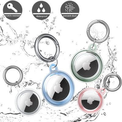 6. Wasserdichte Hülle für Apple AirTag - transparent, grün, blau, pink - 4 Stück