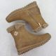 4. Damen-Ankle-Boots aus Wildleder mit Fellbesatz, braun, Filippo DBT7271
