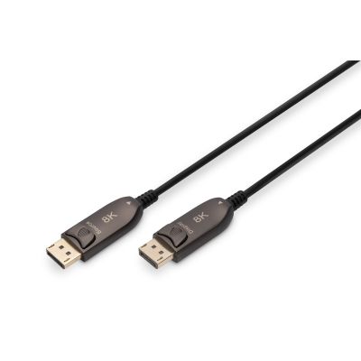 19. DP/DP M/M Kabel Schwarz 10m DisplayPort 1.4 Hybrid AOC 8K 60Hz UHD