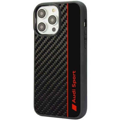 2. Audi Carbon Fiber Stripe iPhone 14 Pro 6,1" schwarz/schwarz Hardcase AUS-TPUPCIP14P-R8/D1-BK