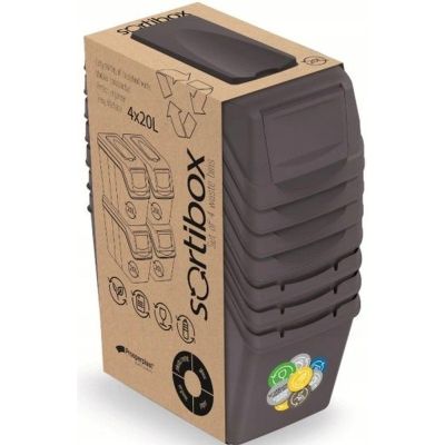 4. Mülltonnen 20 l Sortierbox-Set 4-teilig anthrazit - Ende
