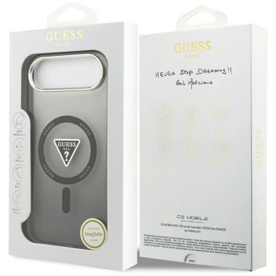 8. Guess IML Gradient Triangle Logo MagSafe Hülle für iPhone Air - Schwarz
