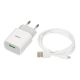 2. iBOX C-41 USB 2A Wandladegerät, 1 USB-Anschluss, Micro-USB-Kabel