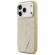 2. Guess Glitzer-Dreieck-Logo MagSafe Hülle für iPhone 17 Pro - Gold