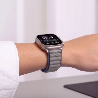 8. Tech-Protect Nylon Pro Armband für Apple Watch 44 / 45 / 46 / 49 mm – Navy-Grau