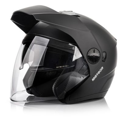 Meteor Hekato XL Motorradhelm 61 cm Schwarz