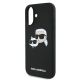 6. Karl Lagerfeld Silikon Case Nauble Heads Print MagSafe für iPhone 16 Plus - Schwarz