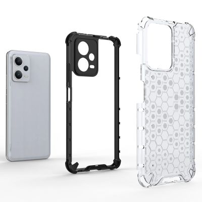 3. Wabenhülle für Xiaomi Redmi Note 12 5G / Poco X5 5G gepanzerte Hybridabdeckung schwarz
