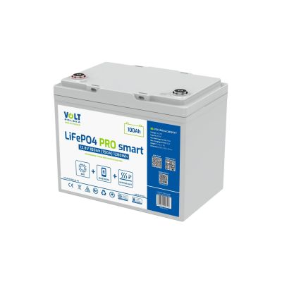 LiFePO4-Akku Volt Polska PRO SMART 12,8 V 100 Ah (150 A) mit BMS, Bluetooth und Heizmatte