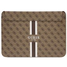 Guess 4G Printed Stripes Hülle für einen 16-Zoll-Laptop – Braun