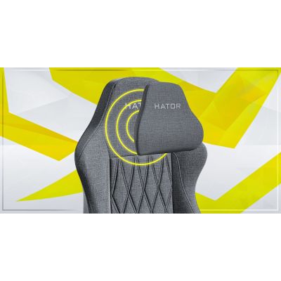 14. HATOR Darkside 3M Stoff Universal-Gaming-Stuhl Grau