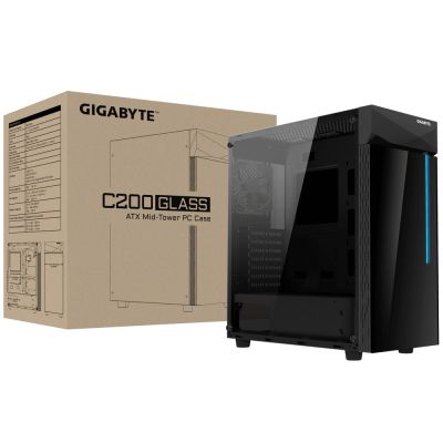 8. Gigabyte C200 Glasgehäuse