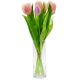 9. Strauß aus 7 rosa Tulpen, 31 cm, naturgetreue Frühlingsdekoration