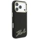 4. Karl Lagerfeld MagSafe-Hülle mit genarbter Oberfläche und Harz-Logo für iPhone 18 Pro / 17 Pro – Schwarz