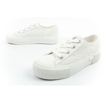 8. Lee Damen Isla Sportschuhe Sneakers weiß Plateau Schnürsenkel