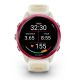 6. Garmin Forerunner 570 42mm Uhr aus Aluminium in den Farben Knochenweiß/Himbeere