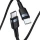 2. Baseus CATLKLF-G1 Lightning – USB-C PD QC-Kabel 18 W 480 Mbit/s 1 m – Schwarz und Grau