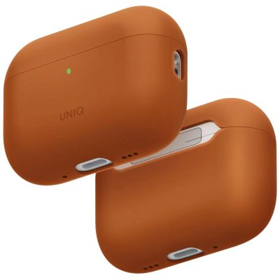 7. Uniq Lino Silikonhülle für AirPods Pro 3 – Orange