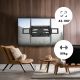 2. MACLEAN TV-WAND, max. VESA 800x600, 43-100", 80 kg, vertikale und horizontale Winkelverstellung, Profil 50-500 mm, Schwarz, MC-423
