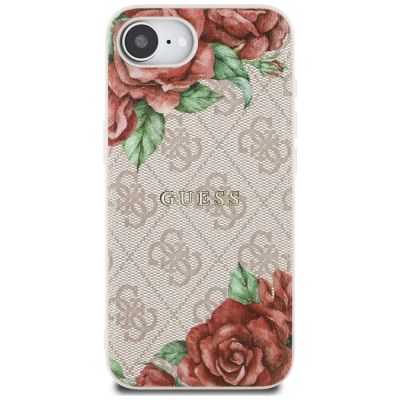 3. Guess 4G Flowers Print MagSafe iPhone 16e Hülle - Rosa