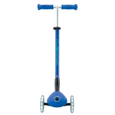 7. Globber Primo Faltbarer Kinderroller mit Lichtern, klassisch, Blau, Marineblau (Marineblau)