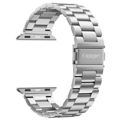3. Spigen Modern Fit Band für Apple Watch 4/5/6/7/8/9/SE/ Ultra (42/44/45/49 mm) – Silber