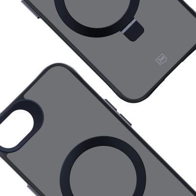 24. 3mk Smoke Case Mag&Stand für Apple iPhone 16E - Schwarz