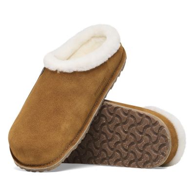 6. Birkenstock Zermatt Premium Shearling LEVE Mink LAF Schmale Flip-Flops (1023145)