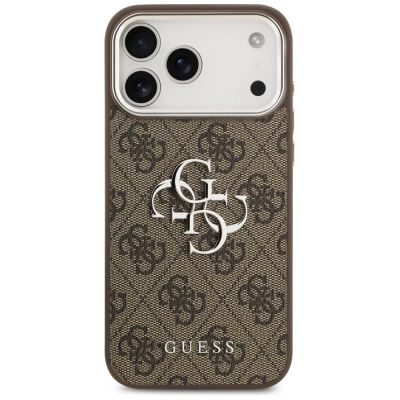 3. Guess 4G Big 4G Classic Logo Case für iPhone 17 Pro Max Braun - Silber