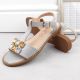 6. Bequeme Sandalen mit Zirkonen S.Barski W OLI261B silber